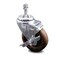Service Caster 4 Inch High Temp Glass Filled Nylon 3/8 Inch Threaded Stem Caster with Brake SCC SCC-TS20S414-GFNSHT-TLB-381615 - alternate 1